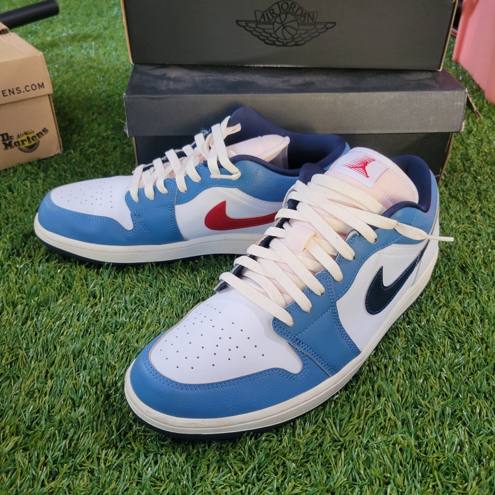 Jordan 1 Low  Navy Red White Sneakers